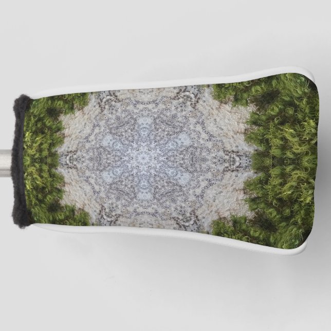 Green Moss & Earth Nature Art Golf Head Cover (Front)