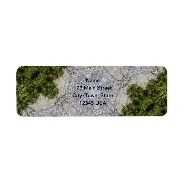 Green Moss & Earth Nature Art Label (Front)