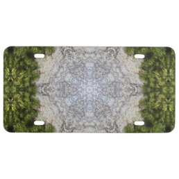 Green Moss &amp; Earth Nature Art License Plate