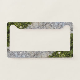 Green Moss &amp; Earth Nature Art License Plate Frame