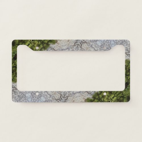 Green Moss  Earth Nature Art License Plate Frame