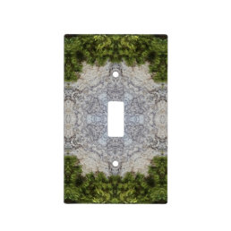 Green Moss &amp; Earth Nature Art Light Switch Cover