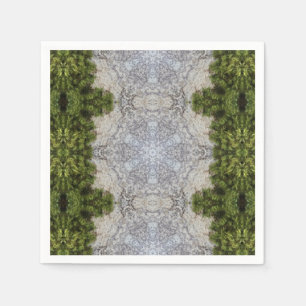 Green Moss & Earth Nature Art Napkins