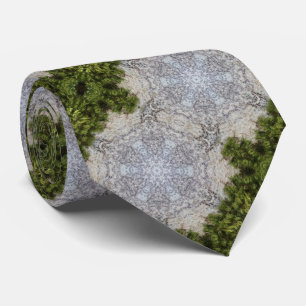 Green Moss & Earth Nature Art Neck Tie