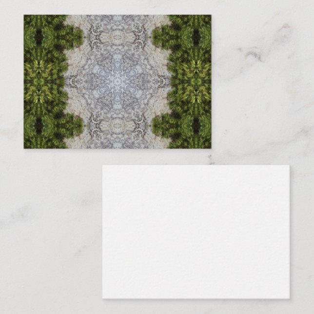 Green Moss & Earth Nature Art Note Card (Front/Back)