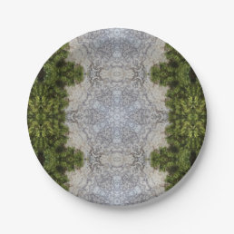 Green Moss &amp; Earth Nature Art Paper Plates