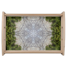 Green Moss &amp; Earth Nature Art Serving Tray