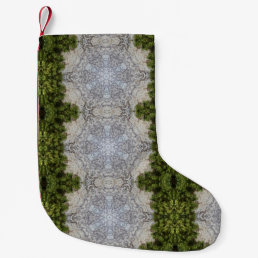 Green Moss &amp; Earth Nature Art Small Christmas Stocking