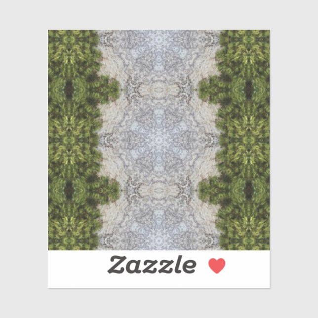 Green Moss & Earth Nature Art Sticker (Sheet)