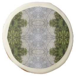 Green Moss &amp; Earth Nature Art Sugar Cookie