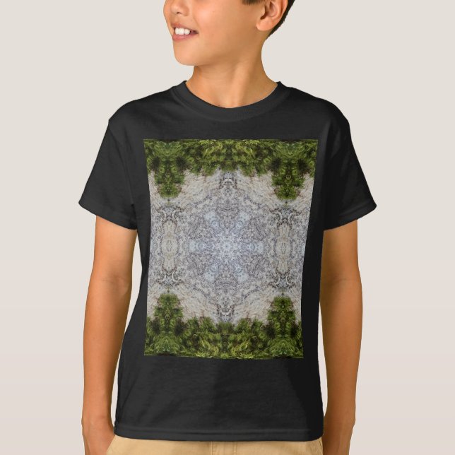 Green Moss & Earth Nature Art T-Shirt (Front)