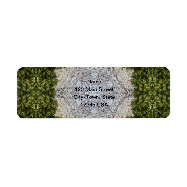 Green Moss & Nature Earth Art Label (Front)