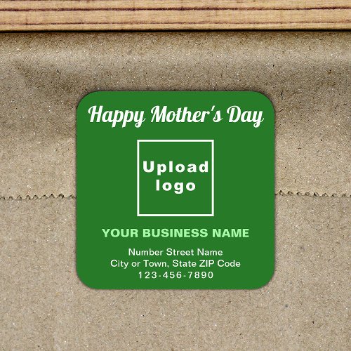 Green Mothers Day Business Square Sticker