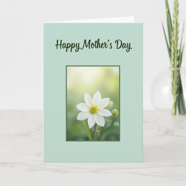Green Mothers Day Bloom Card (Front)