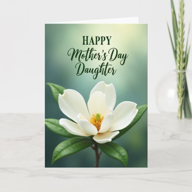Green Mothers Day Daughter Card (Front)
