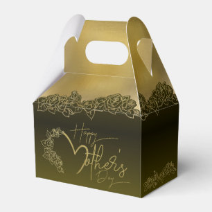 Green Mother's Day Gift Box with Roses