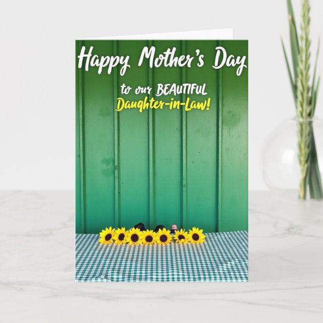 Green Mothers Day Message Card (Front)
