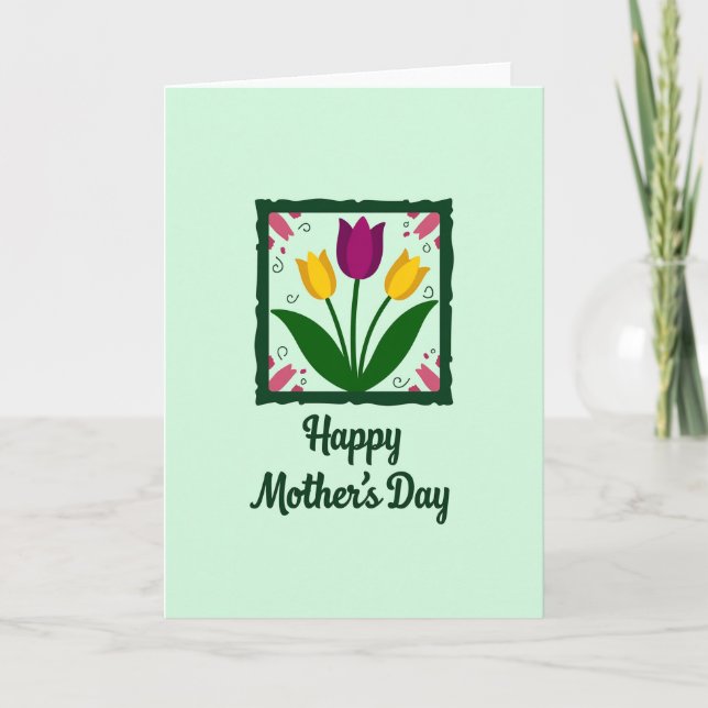 Green Mothers Day Tribute Card (Front)