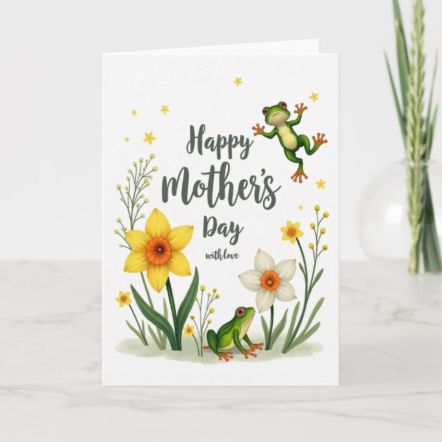 Green Mothers Day Wishes Card (Front)