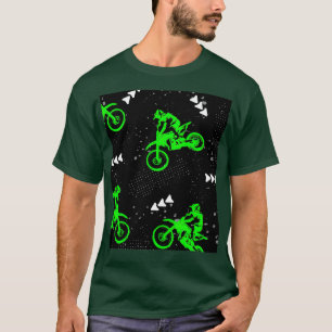Green Motocross Rider T-Shirt