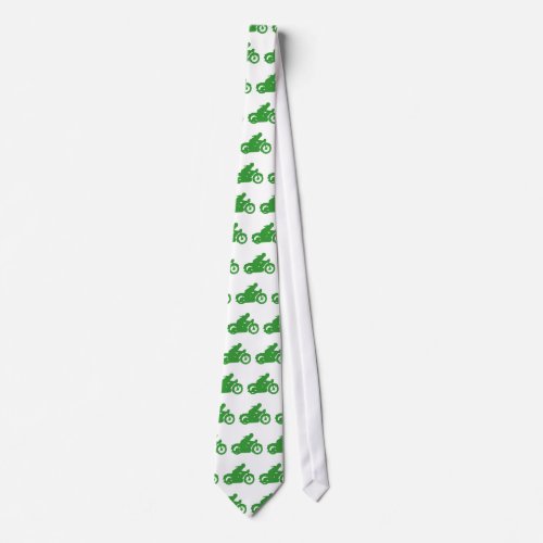 Green Motorbiker Sign Tie