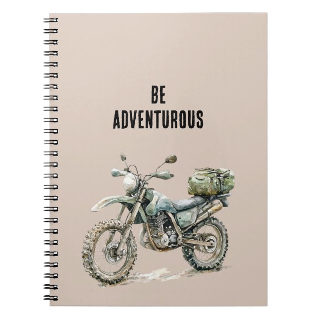 Green Motorcycle Adventure Notebook (Front)