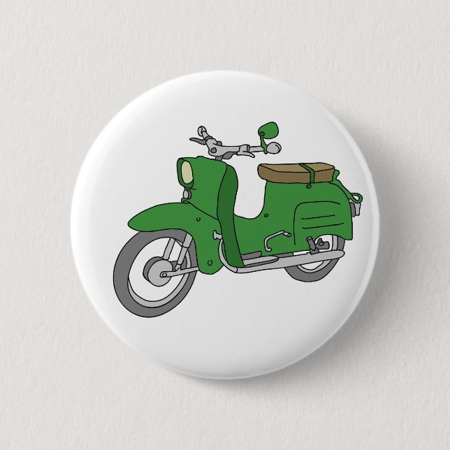 Green Motorscooter "Schwalbe" Button (Front)