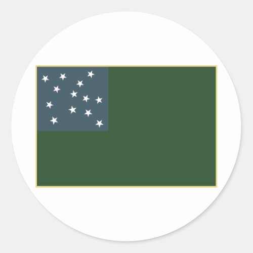 Green Mountain Boys and the Vermont Republic Flag Classic Round Sticker