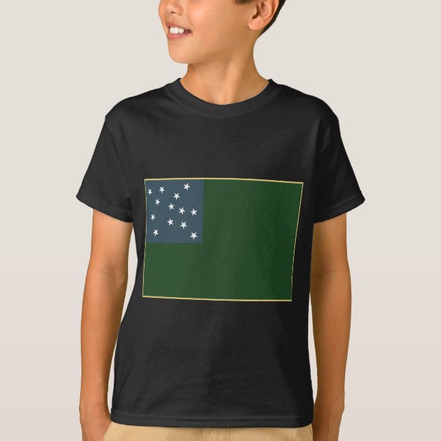 Green Mountain Boys and the Vermont Republic Flag T-Shirt (Front)