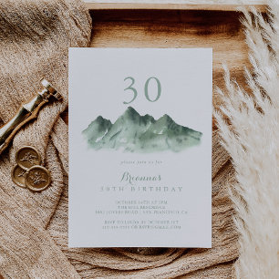 Green Mountain Country 30th Birthday Party Invitation