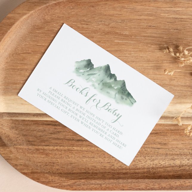 Green Mountain Country Baby Shower Book Request  Enclosure Card (Creator Uploaded)