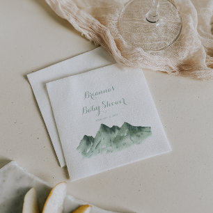 Green Mountain Country Baby Shower Napkins