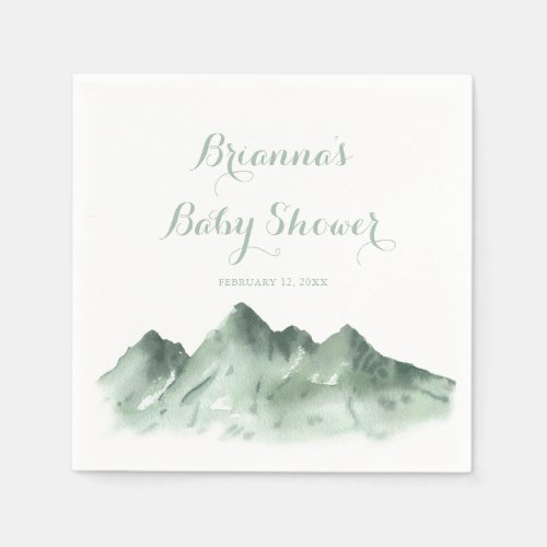 Green Mountain Country Baby Shower Napkins