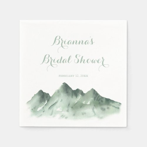 Green Mountain Country Bridal Shower Napkins