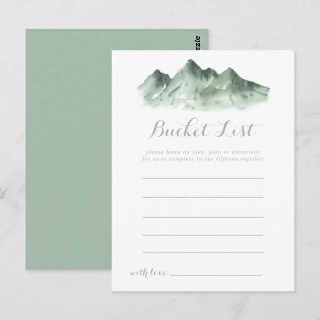 Green Mountain Country Bucket List Cards (Front/Back)