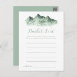 Green Mountain Country Bucket List Cards<br><div class="desc">These green mountain country bucket list cards are the perfect activity for a rustic wedding reception or bridal shower. The design features a watercolor hand-painted green mountain,  inspiring a countryside theme.

Bucket List sign is sold separately.</div>