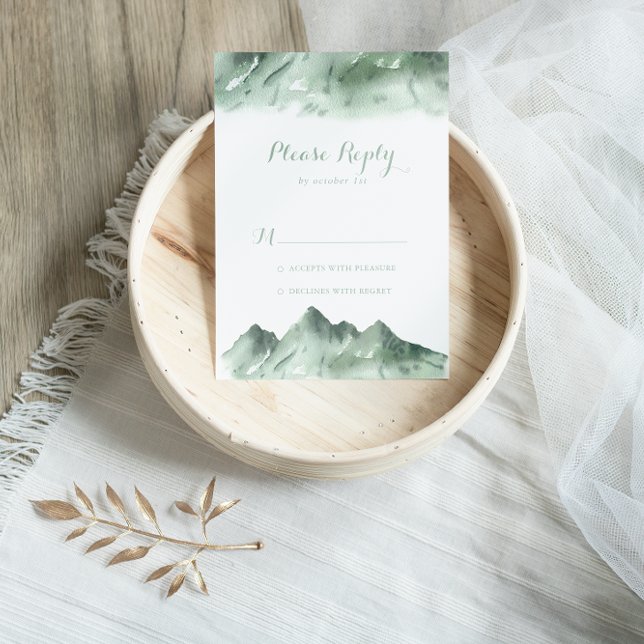 Green Mountain Country Calligraphy RSVP (Creator Uploaded)