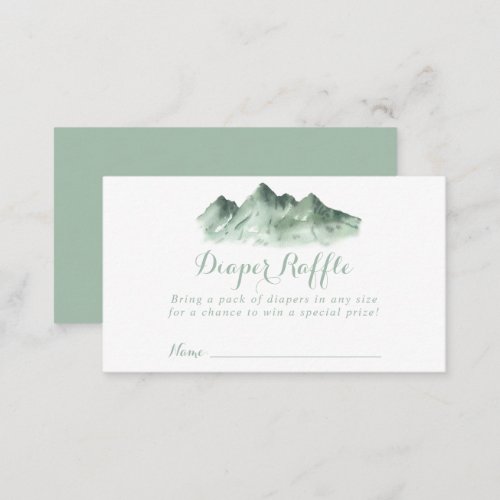 Green Mountain Country Diaper Raffle Ticket  Enclosure Card