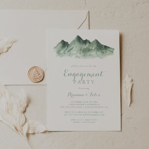 Green Mountain Country Engagement Party Invitation