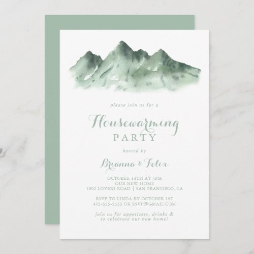 Green Mountain Country Housewarming Party  Invitation