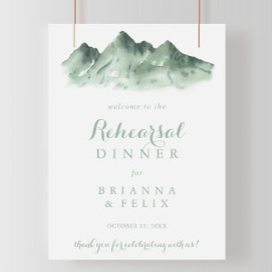 Green Mountain Country Rehearsal Dinner Welcome Poster