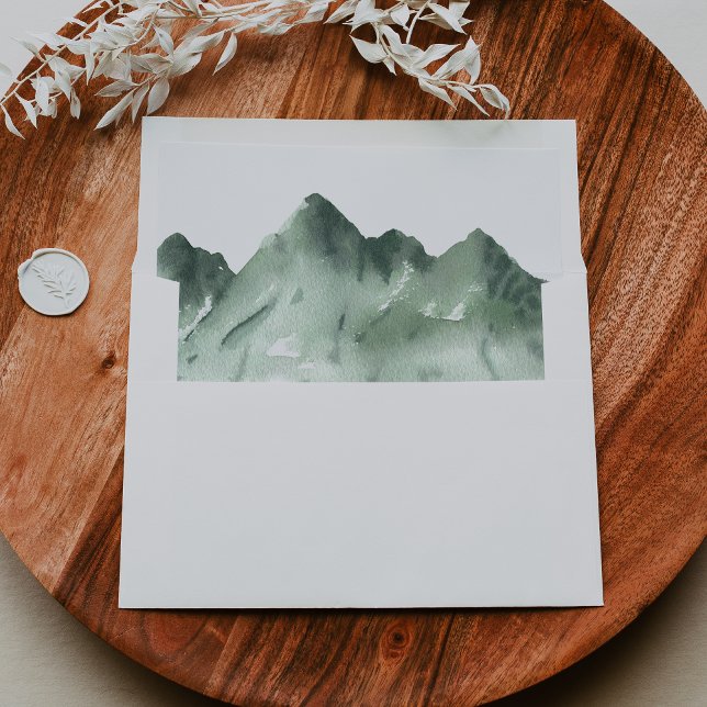 Green Mountain Country Wedding Invitation  Envelope (Creator Uploaded)
