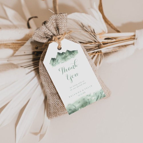 Green Mountain Country Wedding Thank You  Gift Tags