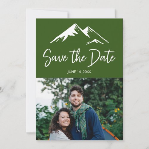 Green Mountain Destination Wedding Photo Save The Date