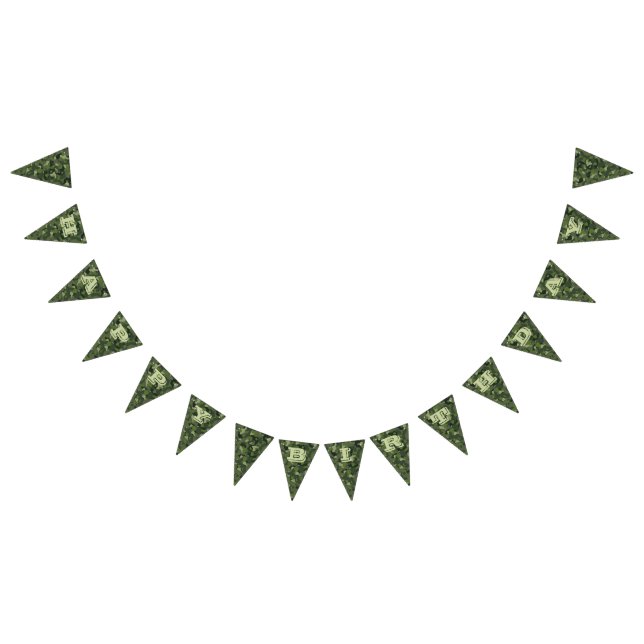 Green mountain disruptive camouflage bunting flags (All)