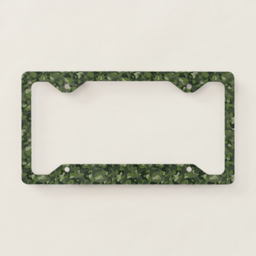 Green mountain disruptive camouflage license plate frame