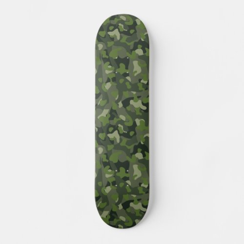 Green mountain disruptive camouflage skateboard