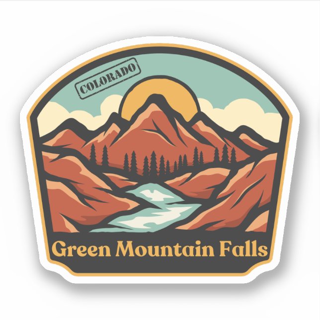 Green Mountain Falls, Colorado Sticker (Front)