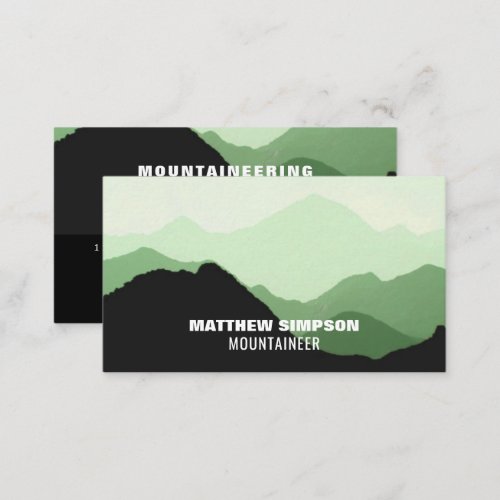 Green Mountain Hiking and Climbing Business Card