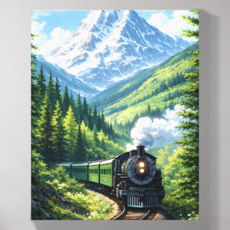 Green Mountain Journey wall art Canvas Photo Tile